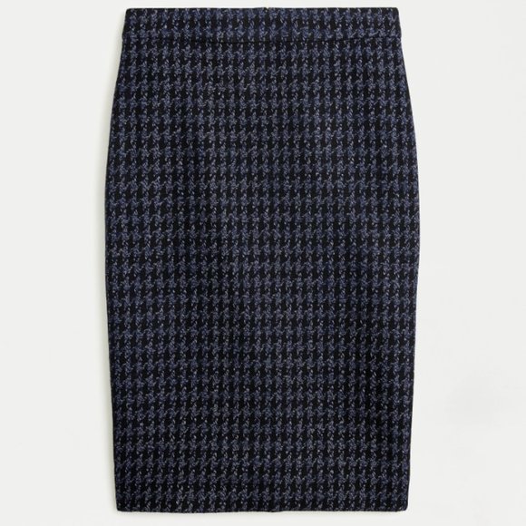 NWT $128 No. 2 Pencil Skirt in Shadow Houndstooth - Picture 1 of 3